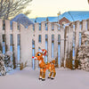 18" Rudolph 3d Pre-Lit Yard Art Rudolph With C9 Bulbs Knock-Down