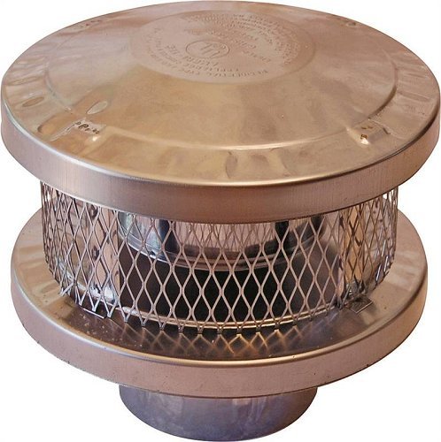 TAPA DE CHIMENEA DE ACERO INOXIDABLE DE 6"