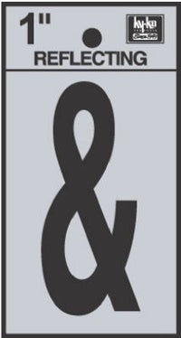 Hy-Ko 1-1/4 in. Reflective Black Vinyl Special Character Ampersand Self-Adhesive 1 pc. (Pack of 10)