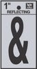 Hy-Ko 1-1/4 in. Reflective Black Vinyl Special Character Ampersand Self-Adhesive 1 pc. (Pack of 10)
