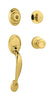 Kwikset SmartKey Dakota/Tylo Polished Brass Entry Handleset KW1 1-3/4 in.