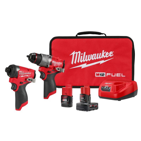 Kit combinado de 2 herramientas sin escobillas y sin cable M12 FUEL de Milwaukee