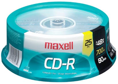 Maxell 648445 Cd-R With Spindle 25 Count