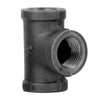 Pipe Decor 1/2 in. FPT X 1/2 in. D FPT Black Malleable Iron 1 1/4 in. L Tee