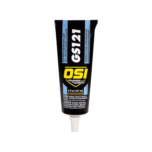 OSI GS121 White Synthetic Rubber Gutter and Seam Sealant 5 oz (Pack of 24).