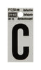 Hy-Ko 1 in. Reflective Black Vinyl Letter C Self-Adhesive 1 pc. (Pack of 10)