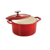 3.5 Qt Enameled Cast-Iron Series 1000 Covered Round Dutch Oven - Gradated Red