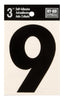 Hy-Ko 3 in. Black Vinyl Number 9 Self-Adhesive 1 pc. (Pack of 10)