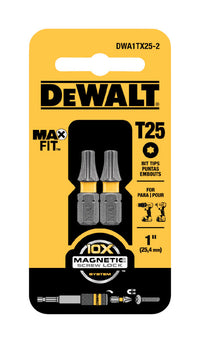 DeWalt Max Fit Torx T25  S X 1 in. L Insert Bit S2 Tool Steel 2 pc (Pack of 5)