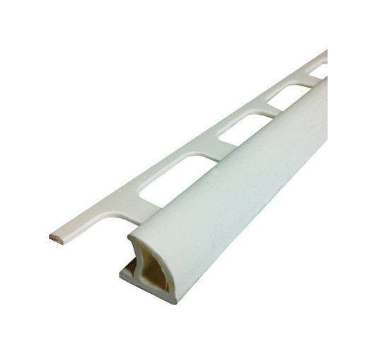 M-D Building Products 5/16 in.   H X 96 in.   L Prefinished White PVC Bullnose