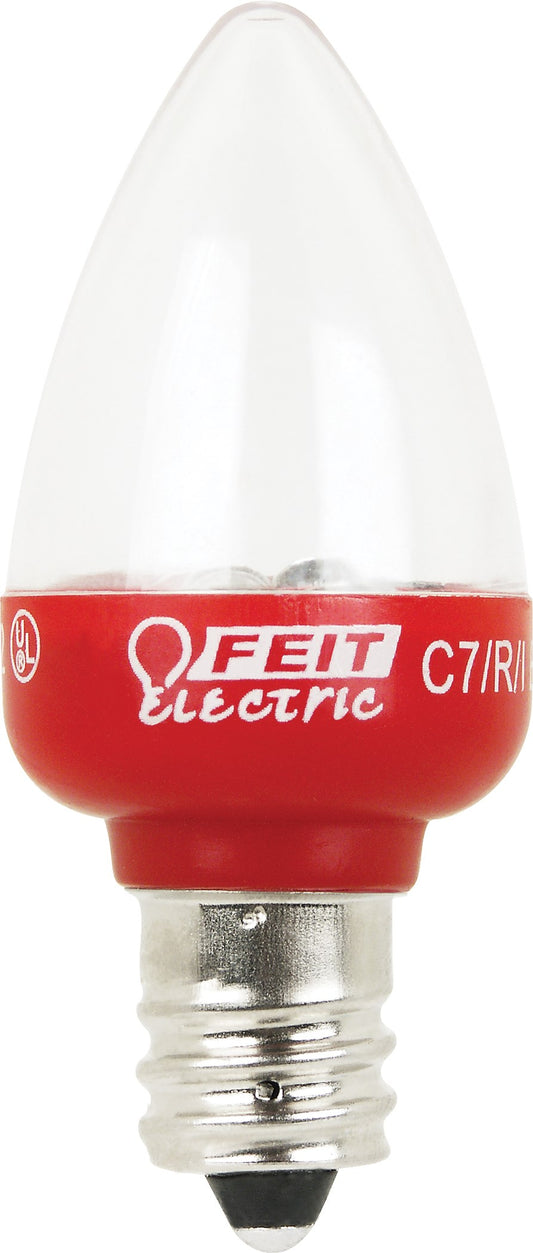 Feit Electric BPC7/R/LED Red C7 LED Decorative Replacement Bulb                                                                                       