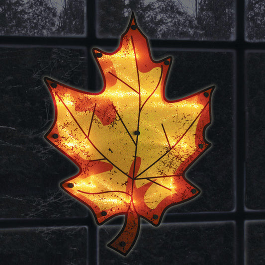 Impact Innovations  Leaf Silhouette  Lighted Fall Decoration  16.25 in. H x 1 in. W 1 pk