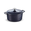 5.5 Qt Enameled Cast-Iron Series 1000 Covered Round Dutch Oven - Dark Blue