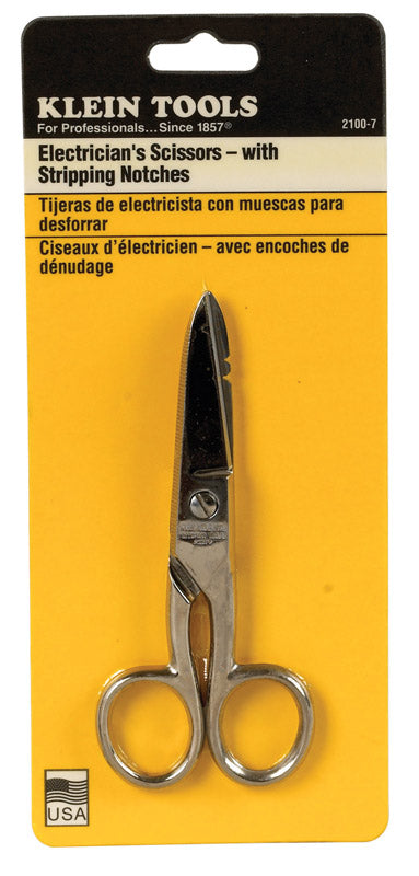 Klein Tools 1.9 in. L Steel Electrician Scissors 1 pc