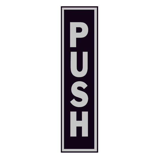 Hy-Ko English Push Sign Aluminum 8 in. H x 2 in. W (Pack of 10)