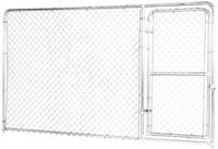 10 x 6-Ft. Dog Kennel Bent Frame Gate Panel, Silver Series