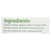 Vermont Village Organic Apple Cider Vinegar - Case of 6 - 16 Fl oz.
