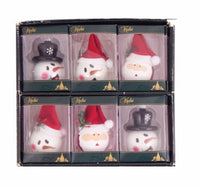 Ornament, Porcelain Figurine, White, Assorted, 2.25-In. (Pack of 12)