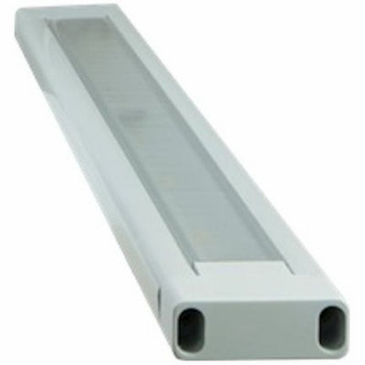 Under-Cabinet LED Light Fixture, White Plastic, Plug In, 24-In.