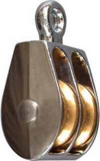 Fixed-Eye Double Pulley, 1-In.