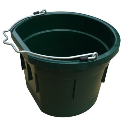 Utility Bucket, Flat Sided, Dark Green Resin, 8-Qts.