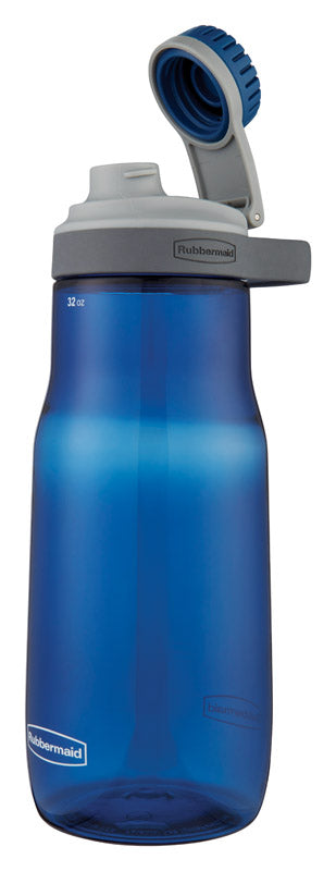 Rubbermaid 32 oz Chug Nautical Blue BPA Free Water Bottle
