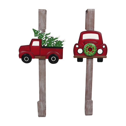 Celebrations Truck Wreath Hanger Christmas Decoration Red Iron 1 pk (Pack of 8)