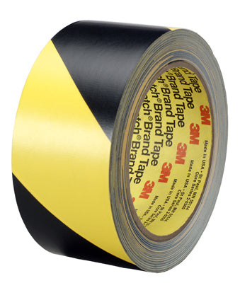 Safety Stripe Tape, Black & Yellow, 2-In. x 36-Yds.