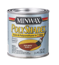 Minwax Stain And Polyurethane Finish Gloss Olde Maple 1/2 Pt