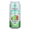 Steaz Lightly Sweetened Green Tea - Lime Pomegranate - Case of 12 - 16 Fl oz.