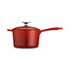 2.5 Qt Enameled Cast-Iron Series 1000 Covered Sauce Pan - Gradated Red
