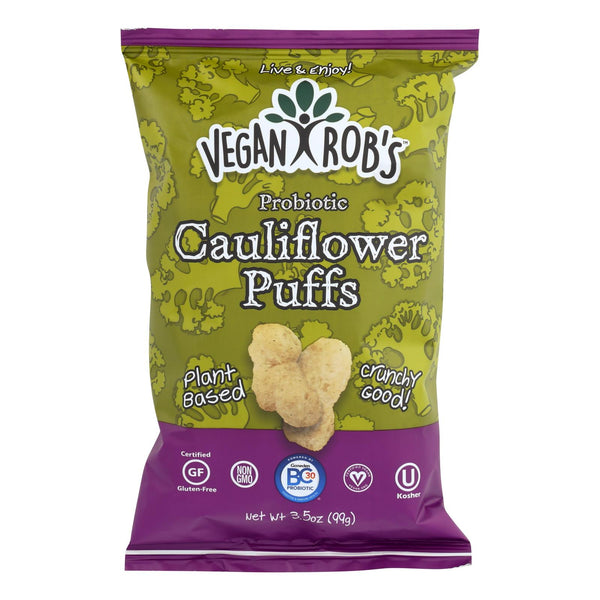 Vegan Rob's Probiotic Cauliflower Puffs - Case of 12 - 3.5 OZ