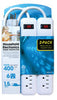 Prime 1.5 ft. L 6 outlets Surge Protector White 400 J
