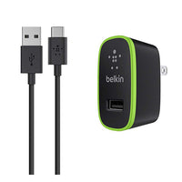 USB-C To USB-A Cable With Universal Home Charger, Black, 6-Ft.