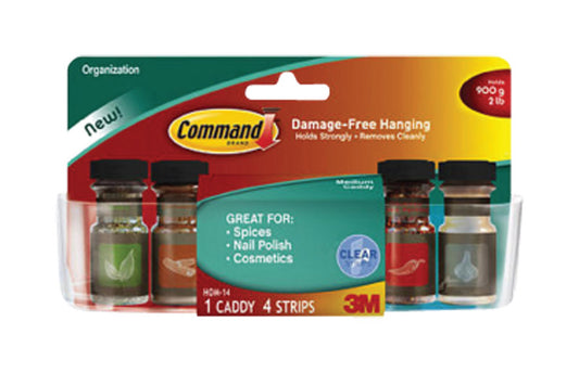 Command Caddy Wood Clear Medium (Pack of 2)
