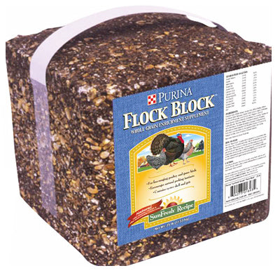 Flock Block Poultry Supplement, Whole GraIn. 25-Lbs.