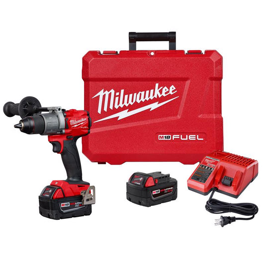 Milwaukee  M18 FUEL  18 volt Brushless  Cordless Hammer Drill/Driver  Kit  1/2 in. 2000 rpm