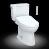 TOTO® Drake® WASHLET®+ Two-Piece Elongated 1.6 GPF TORNADO FLUSH® Toilet with S500e Bidet Seat, Cotton White - MW7763046CSG#01