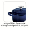 10.5 oz Enameled Cast-Iron Series 1000 Covered Mini Cocotte - Gradated Cobalt