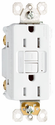 Pass & Seymour  15 amps 125 volt White  GFCI Outlet  5-15R  1 pk