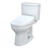 TOTO® WASHLET+® Drake® II 1G® Two-Piece Elongated 1.0 GPF Toilet and WASHLET+® S500e Contemporary Bidet Seat, Cotton White - MW4543046CUFG#01