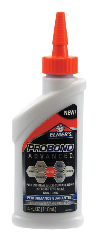 Elmer's ProBond Super Strength Polyvinyl acetate homopolymer Probond Advanced Adhesive 4 oz