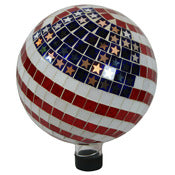 Alpine Corporation Grs688 10 Mosaic American Flag Globe