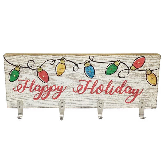 Celebrations Light-Up Happy Holiday Sign With Hooks Christmas Decoration (Pack of 2)