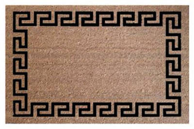 Doormat, Greek Key Coir, 24 x 36-In.