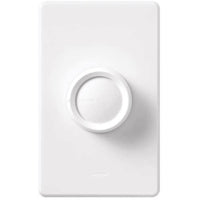 Lutron D-603PH-DK 3 Way 600 Watt Rotary Push On & Off Dimmer