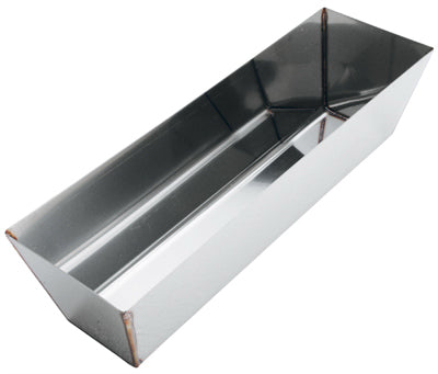 Mud Pan, Contoured Stainless Steel, 12-In.