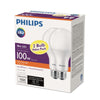 Philips A21 E26 (Medium) LED Bulb Soft White 100 Watt Equivalence 2 pk