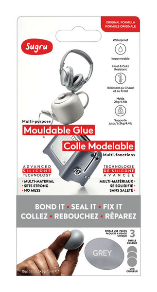 Sugru Moldable Glue - Original Formula - All-Purpose Adhesive, Advanced  Silicone Technology - Holds up to 4.4 lb - White 8-Pack