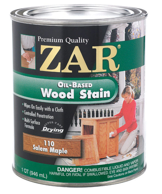 ZAR Semi-Transparent Salem Maple Oil-Based Oil Wood Stain 1 qt. (Pack of 4)